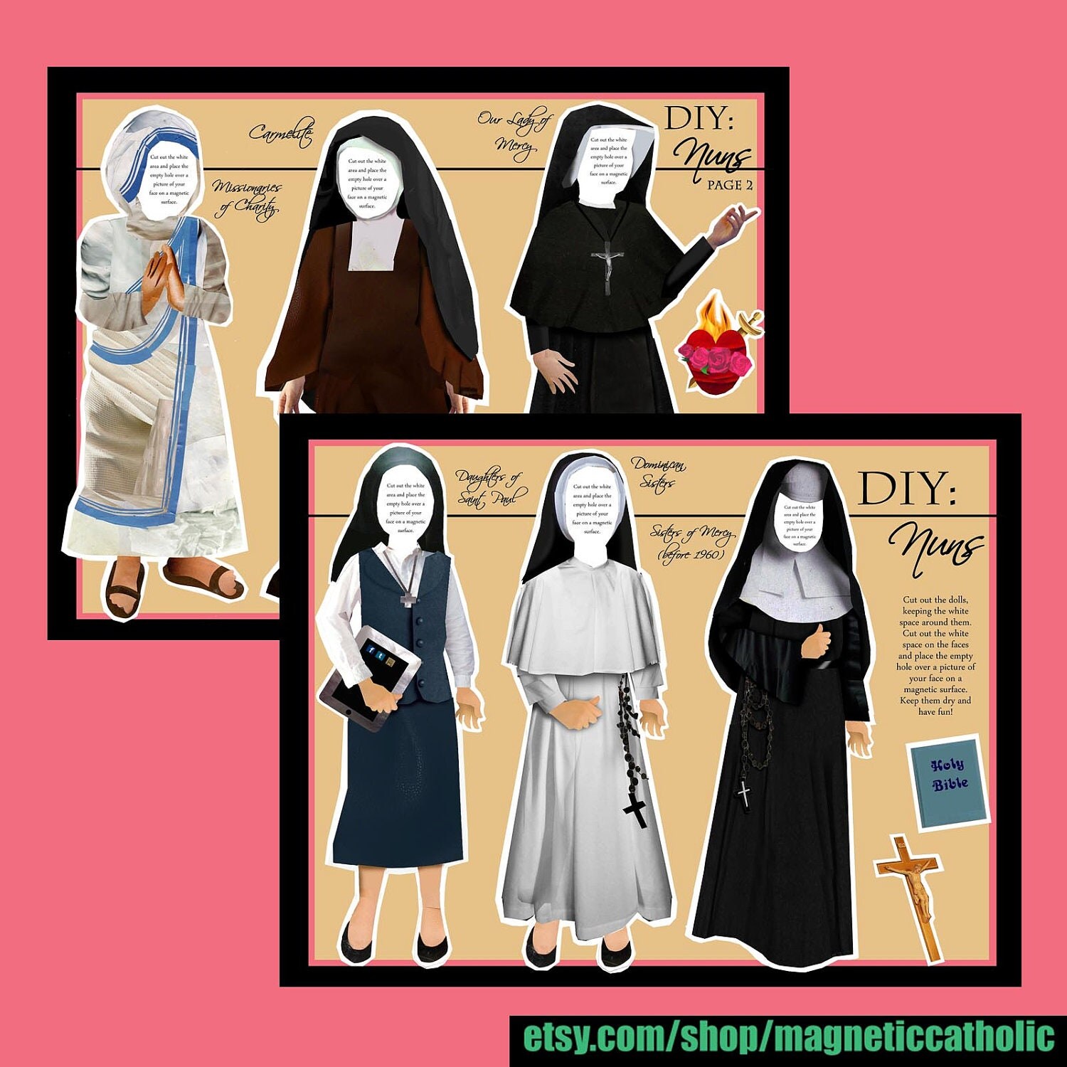 diy magnetic paper dolls items similar to diy nuns magnetic paper doll set you can diy magnetic paper dolls items similar to diy nuns magnetic paper doll set you can