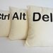 Ctrl - Alt - Del Throw Pillow Covers, Geekery, Geek Decorative Cushion Covers, Two and A Half Men, 14x14