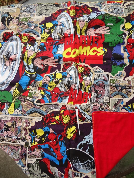 marvel comic baby blanket by courageousinc on Etsy