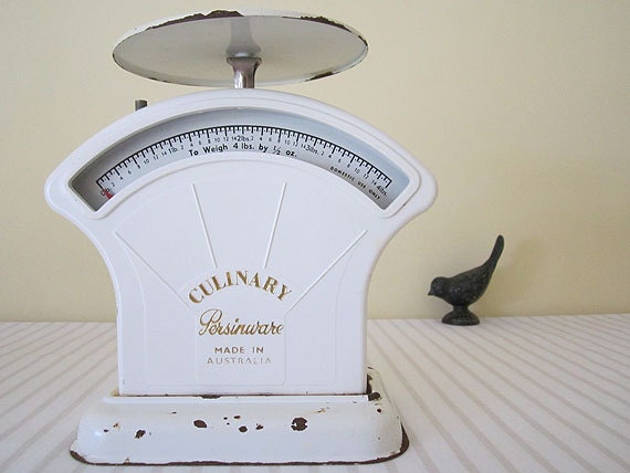 ANTIQUE 1930s PERSINWARE kitchen scales Australian made by Arcq