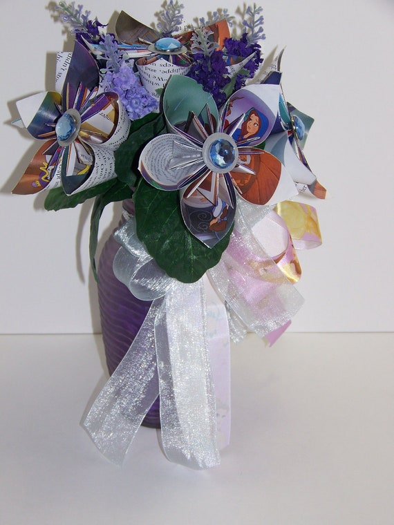 Disney Beauty and the Beast Paper Kusudama Flower Arrangement