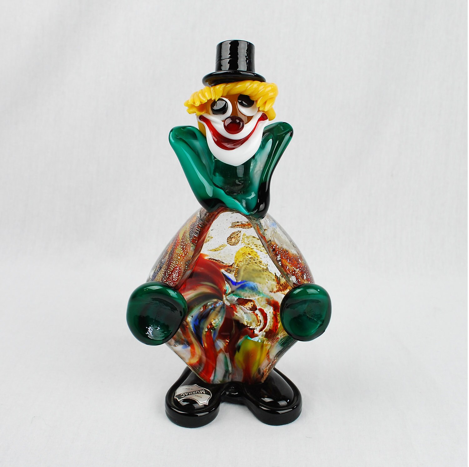 Italian Glass Clown Ashtray Venetian Glass by independencevintage