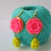 COUPONCODE 25% OFF-Bright coloured spring party resin rose earrings