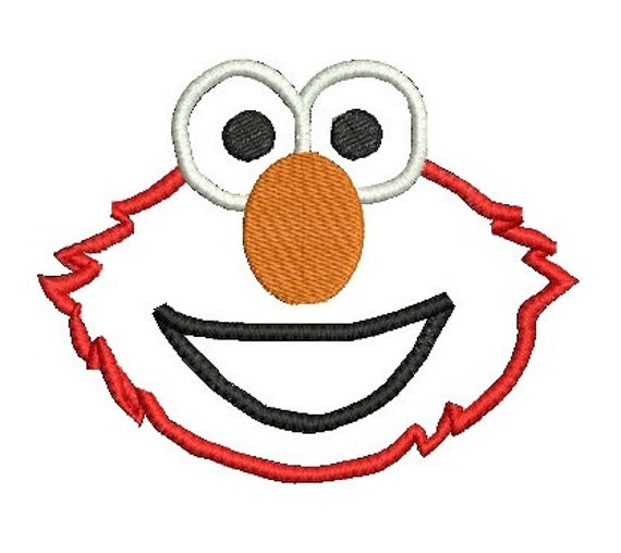 Elmo Applique Machine Embroidery Pattern by MyIttyBittyDesigns