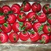 24 RED SATIN ORNAMENTS