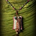 Bohemian gypsy vintage textile and bead necklace