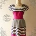 NEW DESIGN ...Amor Vintage Inspired Vintage Retro Chic Pink Stripe Wedding Prom Cocktail Party Dress Everyday Dress -Size M-