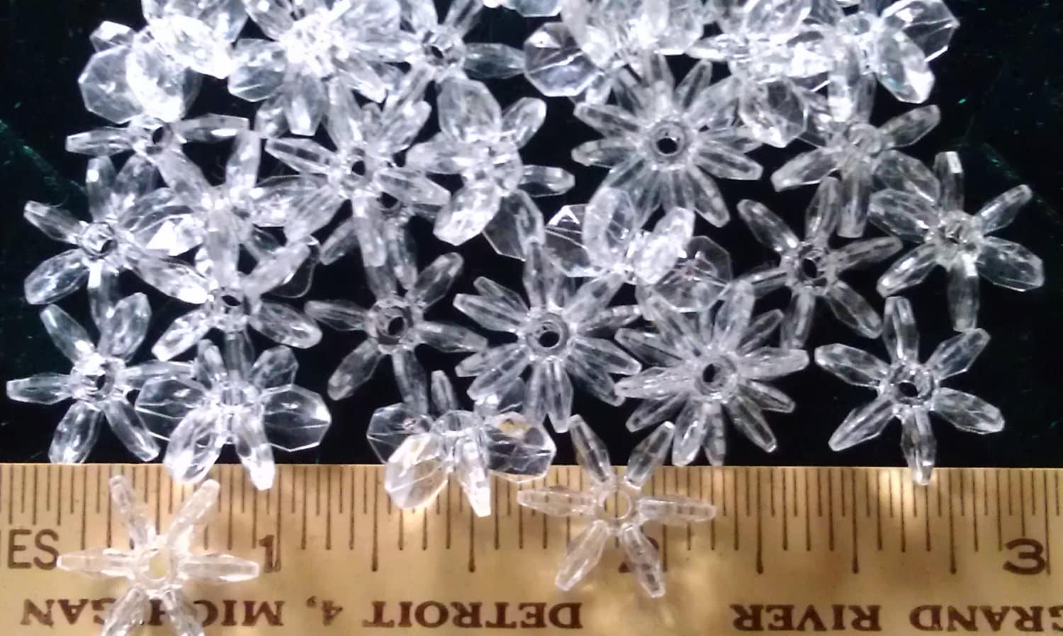 Crystal Clear Interlocking Paddle Wheel Beads Bright Crystal