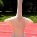 Vintage Milk Glass Pressed Glass Basket 7 inches tall