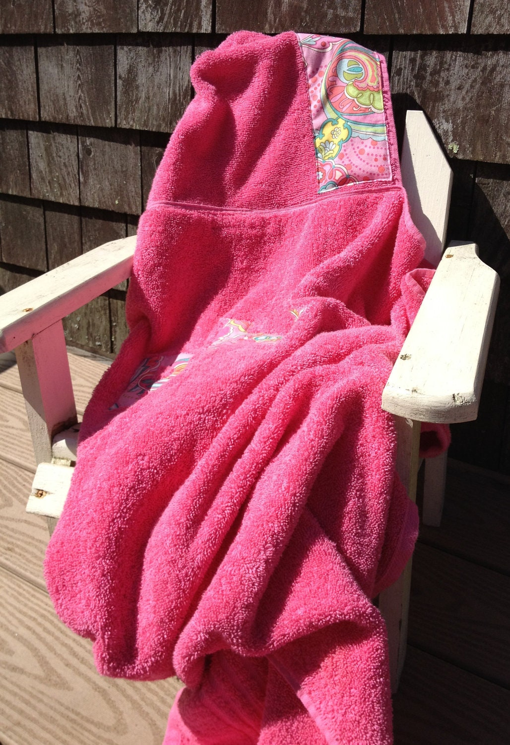 hooded towel girls personalized towel pink beach pool bath