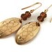 Gold Earrings - Hammered Earrings - Amber - Gold - Artisan Jewelry - Handmade Jewelry - For Her - Date Night - Romance - Christmas Gifts