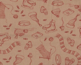 Winter Fabric, Winter Fun by Connecting Threads, Winter Fabric, Sleigh Fabric, Children Fabric, Skate Fabric, 01524
