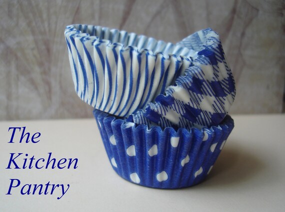 mini cupcake liners blue