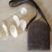Vintage Italian Vanity purse // Soft brown leather // Compact mirror