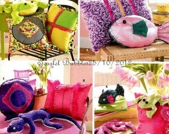 Pillows and Bean Bag Animals Pattern Teen Home Decorating