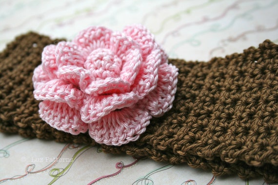 227 New baby headband pattern 595   baby headband pattern, INSTANT DOWNLOAD crochet flower headband baby 