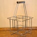 Vintage Industrial Metal Wire Milk Bottle Basket Carrier Holder Crate Shabby Chic
