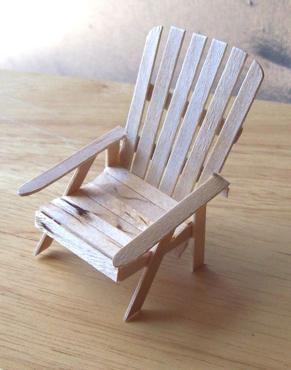 Mini adirondack chair doll or dollhouse wooden