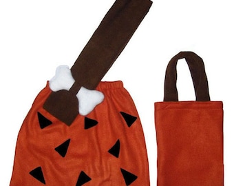 Bamm Bamm Flintstones Rust/Brown or Orange/Black Custom Made Halloween Costume