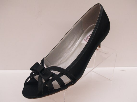 BLACK VINTAGE SHOES wedding Size 8.5