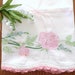Pink Rose Pillowcase, Hand Embroidered Pillow Cover