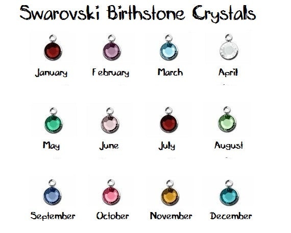 ADD on Swarovski Crystal Birthstone by MyTinyStarShining on Etsy