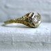 Fabulous Vintage Filigree 14K Yellow Gold Diamond Engagement Ring - 0.28ct.