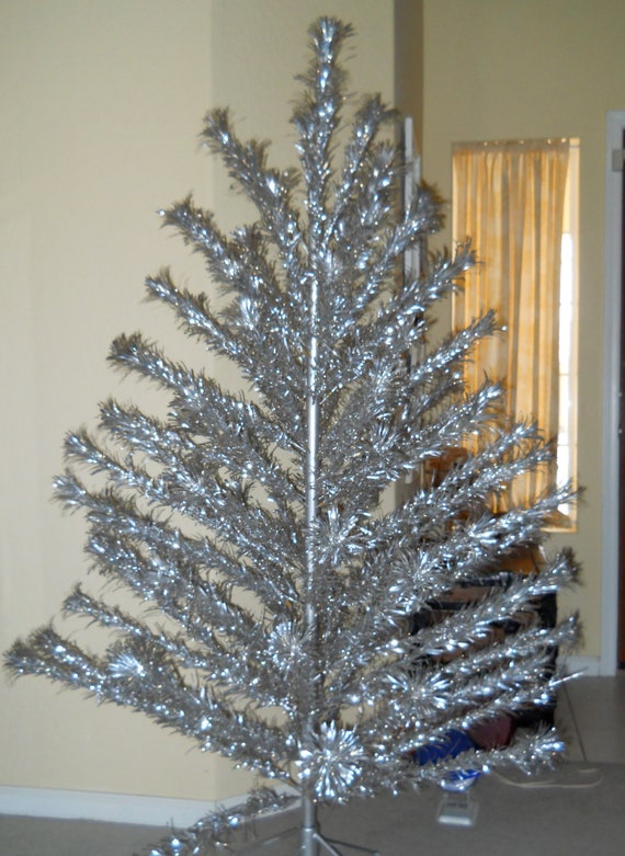 Vintage 6 Ft. Aluminum Christmas Tree by Silverline and Color