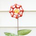Fall Garden Decor Flower Stake Upcycled Valve Handle with Antique Ceiling Tin Leaves Orange Yellow Garden Decor Yard Art