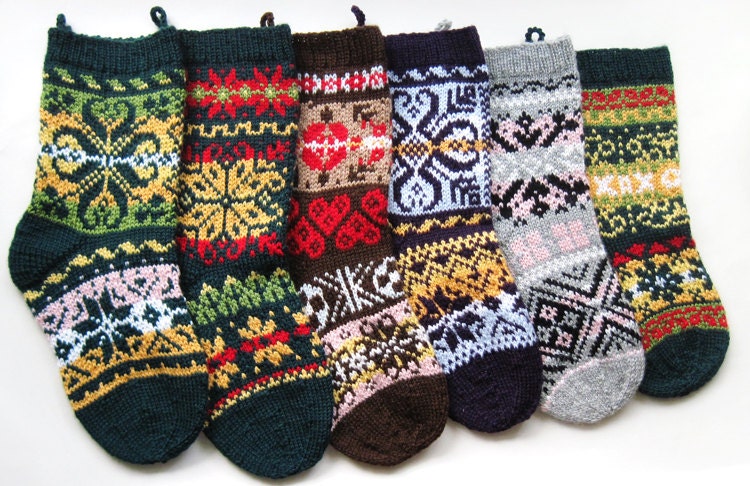 norwegian Christmas stockings knitting pattern knitting
