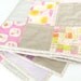 Pink and Purple Quilt - Heather Ross Nursery Versery Quilt - Baby Girls Crib Quilt - Linen Quilt