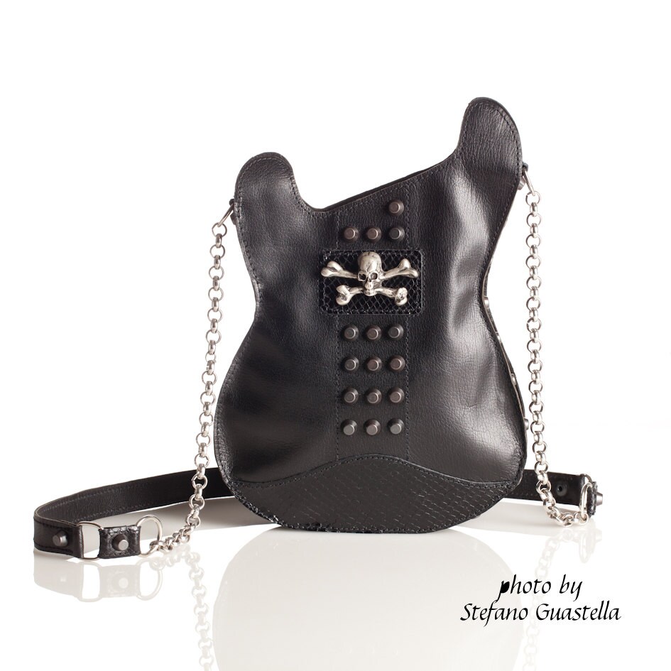 Leather purse. Handmade Eco Sustainable Leather Bag. Black