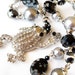 Silver frog crystal beaded necklace handmade