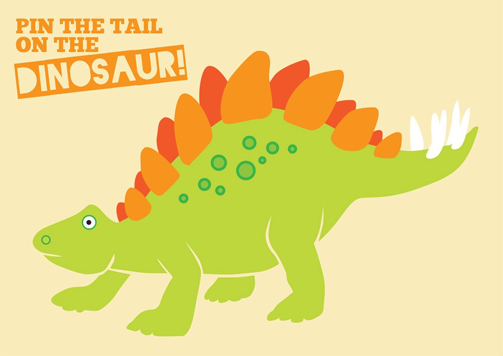 Pin the Tail on the Dinosaur DinoMite Party Printables