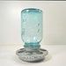 Vintage Chicken Feeder with Blue Mason Jar