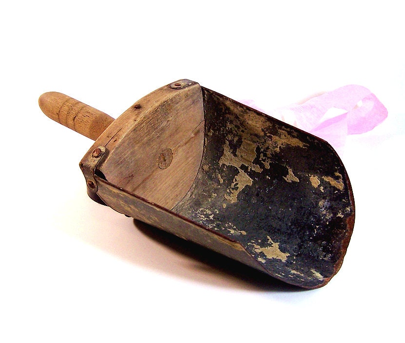 Antique Vintage Scoop Grain Scoop Primitive by TheWhitePelican