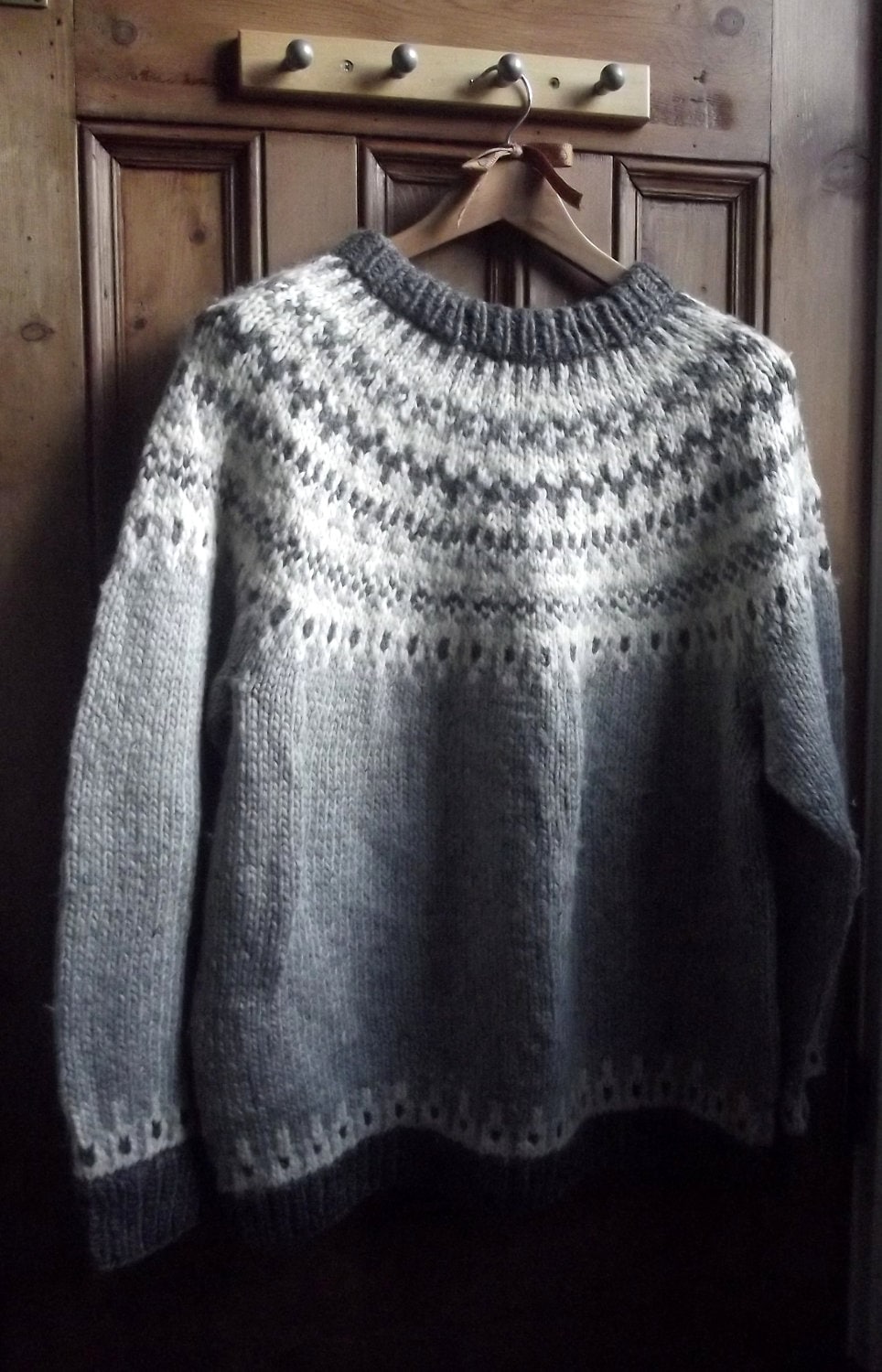 womens mens Nordic icelandic sweater jumper by DollyTopsyVintage