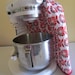 Quilted Kitchen-Aid Mixer Cover - White with Red Apples - Robert Kaufman Fabric - To Market To Market Red Apples
