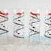 Mid Century Fox Hunt Glasses - Set of Four Red, Black, and White Tall Fox and Hound Libbey Tumblers