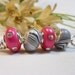 Hot Pink Zebras Keychain or FOB