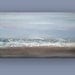 Blue and Gray Original Acrylic Abstract Painting Titled: SILVER MOONLIGHT 24x48x1.5" by Ora Birenbaum