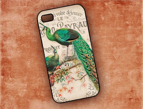 Iphone 4 case, Beautiful peacock collage, Iphone 4s cover, Iphone 5 case (9596)