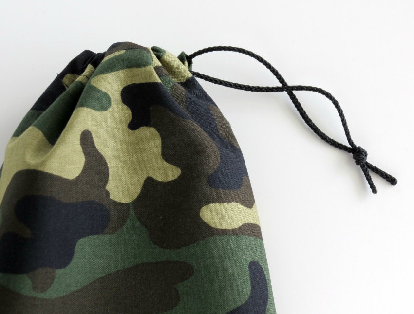 Camouflage Party Bags / Birthday Goody Bags / Cloth Gift Bags