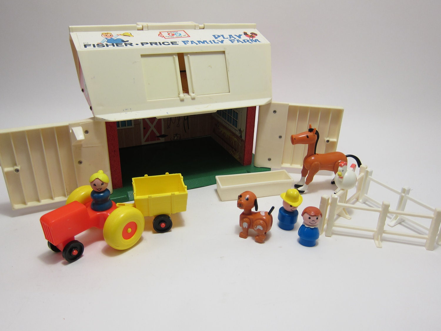 Fisher price Family Farm Barn Little People by ThePantages on Etsy