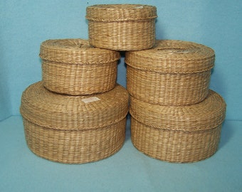 Vintage Seagrass Baskets