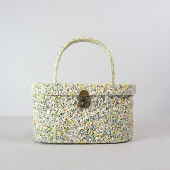 1950s handbag / vintage box bag / plastic / by archetypevintage