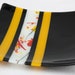 Square Fused Glass Platter, Yellow Autumn