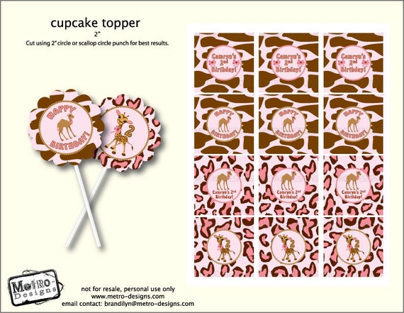 Giraffe and Camel - Favor Tags Il_570xn