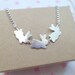 Delicate Silver Baby Bunny Rabbit Connector Necklace