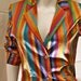 Silk Jacket or Blazer Stripes Vintage 1980s